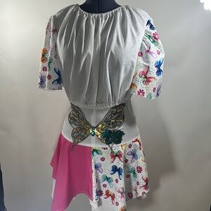 Colorful Butterfly High Low Dress